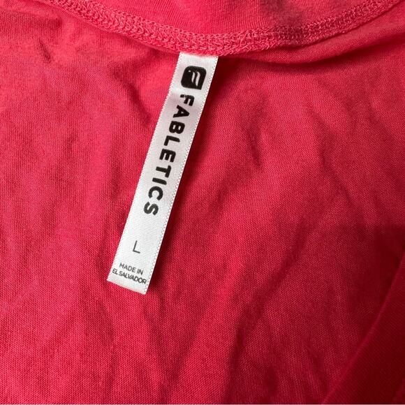 Fabletics Layla Twist Long Sleeve Tee Shirt in Horizon Pink Size L - Picture 6 of 9